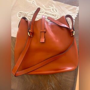 Co-lab Women 100% genuine leather hobo shoulder/ handbag large capacity - brown